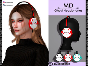 Sims 4 — ghost headphones Adult by Mydarling20 — new mesh base game compatible all lods all maps 9 colors The texture of