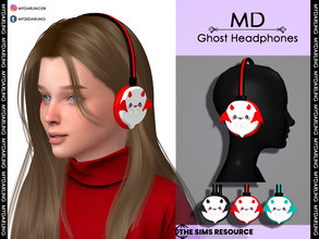 Sims 4 — ghost headphones Child by Mydarling20 — new mesh base game compatible all lods all maps 9 colors The texture of