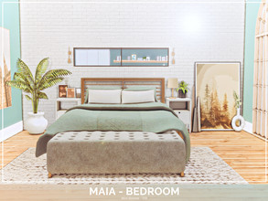 Sims 4 — Maia Bedroom - TSR Only CC by Mini_Simmer — Room type: Bedroom Size: 3x4 Price: $6,625 Wall Height: Short