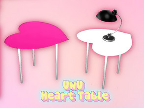 Sims 4 — UwU Heart Table by KyoukoAya — UwU 13 swatches by KyoukoAya :3 