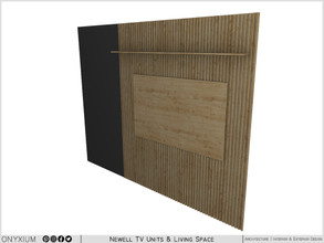 Sims 4 — Newell Wall Shelf With Panel by Onyxium — Onyxium@TSR Design Workshop Living Room Collection | Belong To The