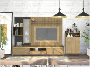 Sims 4 — Newell TV Units & Living Space by Onyxium — Onyxium@TSR Design Workshop Living Room Collection | Belong To