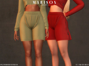Sims 4 — MARISON | Shorts by Plumbobs_n_Fries — High Wasited Shorts New Mesh HQ Texture Female | Teen - Elders Hot