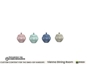 Sims 4 — Vienna Dining Room Sugar bowl by kardofe — Sugar bowl, decorative, in four colour options