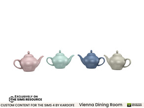 Sims 4 — Vienna Dining Room teapot by kardofe — Teapot, decorative, in four colour options