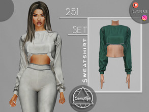 Sims 4 — SET 251 - Sweatshirt by Camuflaje — Fashion trendy set that includes a sweatshirt & pants ** Part of a set
