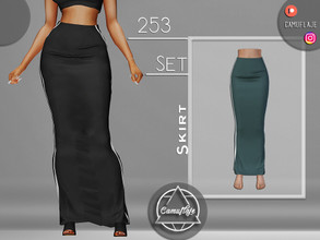 Sims 4 — SET 253 - Sporty Skirt by Camuflaje — Fashion trendy cute set that includes a sporty top & skirt ** Part of