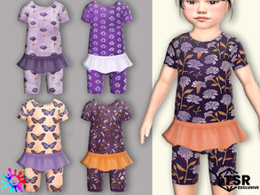 Sims 4 — Toddler Terracotta Lilac Playsuit - Needs Seasons by Pelineldis — Cute playsuit in shades of terracotta and