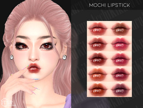 Sims 4 — Mochi Lipstick by Kikuruacchi — - It is suitable for Female and Male. ( Teen to Elder ) - 10 swatches - HQ