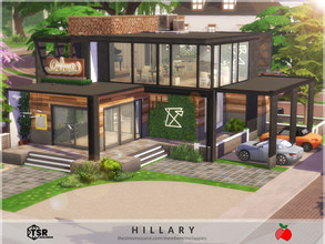 Sims 4 — Hillary restaurant - no cc by melapples — contemporary restaurant with two floors. first floor: reception