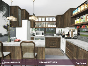 Sims 4 — Urang Kitchen - CC TSR by Sedricia — Please use "bb.moveobjects on" before place the room Room size :