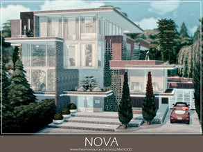 Sims 4 — Nova by MychQQQ — Lot: 40x30 Value: $ 254,682 Lot Type: Residential House Contains: - 4 bedrooms - 6 bathrooms -