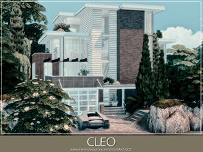 Sims 4 — Cleo by MychQQQ — Lot: 40x30 Value: $ 152,193 Lot Type: Residential House Contains: - 3 bedrooms - 8 bathrooms -