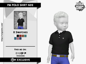 Sims 4 — PM POLO SHIRT N02 by David_Mtv2 — - For toddler; - 8 swatches; - New mesh with all LODs; - New maps.