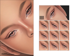 Sims 4 — Eyeliner | N202 by cosimetic — - Female - 10 Swatches. - 10 Custom thumbnail. - You can find it in the makeup