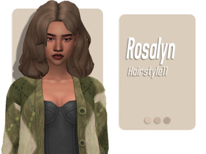 Sims 4 — Rosalyn Hairstyle by AarainAroma — Aroma Hairstyle 11 All LODs Custom CAS thumbnail Works with hats