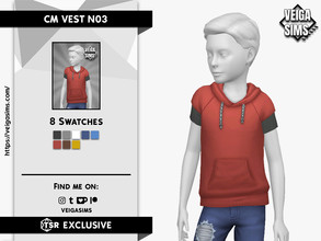 Sims 4 — CM VEST N03 by David_Mtv2 — - For toddler; - 8 swatches; - New mesh with all LODs; - New maps.