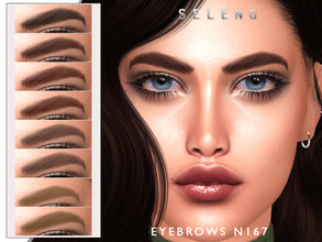 Sims 4 — Eyebrows N167 by Seleng — The eyebrows has 21 colours and HQ compatible. Allowed for teen, young adult, adult