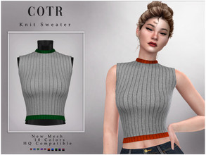 Sims 4 — ChordoftheRings Knit Sweater T-397 by ChordoftheRings — ChordoftheRings Knit Sweater T-397 - 10 Colors - New