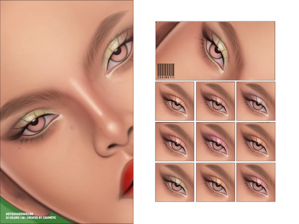 Sims 4 — Eyeshadow | N189 by cosimetic — - Female - 10 Swatches. - 10 Custom thumbnail. - You can find it in the makeup