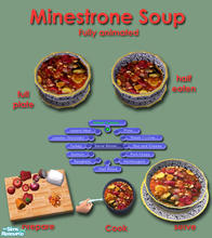 Sims 2 — Italian Cuisine - Minestrone by Simaddict99 — NOTE: Pie Menu Error Fixed Oct. 9/06. Delicious, garden fresh