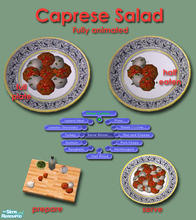 Sims 2 — Italian Cuisine - Cabrese Salad by Simaddict99 — Italian salad made with the finest Mozzarella and fresh
