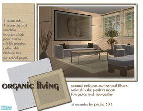 Sims 2 — Organic Livingroom by Padre — A smooth, contemporary livingroom with neutral colours and natural fibres to