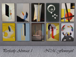 Sims 4 — Perfectly Abstract 1 by nmflowergirl — This collection of abstract art by Laszlo Moholy-Nagy will inspire the