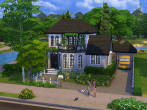 Sims 4 — Townhouse no cc by sgK452 — Nice house for couple. With many possibilities, painting, music, gardening.Simple