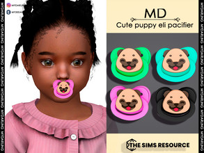 Sims 4 — Cute Puppy Eli Pacifier Toddler by Mydarling20 — new mesh Base game compatible all lods all maps 9 colors this