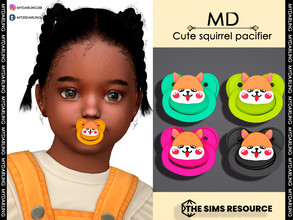 Sims 4 — Cute squirrel Pacifier Toddler by Mydarling20 — new mesh Base game compatible all lods all maps 9 colors this