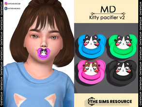 Sims 4 — Kitty Pacifier V2 Toddler by Mydarling20 — new mesh Base game compatible all lods all maps 11 colors this