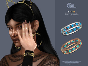 Sims 4 — Starry bracelet by sugar_owl — Double female bracelet with colorful stars. 10 swatches. Teen - Adult - Elder.