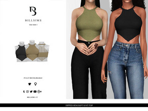 Sims 3 — Dipped Hem Soft Knit Top by Bill_Sims — This top features a soft knit material with a hem design! - Female,