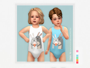 Sims 4 — Bunny Toddler Bodysuit by lillka — Bunny Toddler Bodysuit You will find it in the bottom category 6 swatches