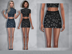 Sims 4 — Alice Skirt. by Pipco — A mini skirt in 34 swatches. Base Game Compatible New Mesh All Lods HQ Compatible