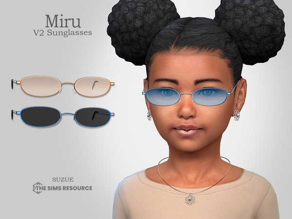 Sims 4 — Miru V2 Sunglasses Child by Suzue — -New Mesh (Suzue) -10 Swatches -For Female and Male -HQ Compatible