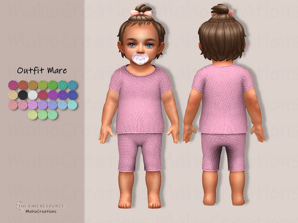 Sims 4 — Outfit Mare by MahoCreations — Your baby will look even cuter in this outfit. new mesh basegame infant girls and