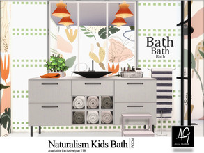 Sims 4 — Naturalism Kids Bath by ALGbuilds — Naturalism Kids Bath is a fun kids bathroom that combines modern design