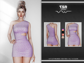 Sims 4 — CUT OUT MINI DRESS BD897 by busra-tr — 10 colors Adult-Elder-Teen-Young Adult For Female Custom thumbnail
