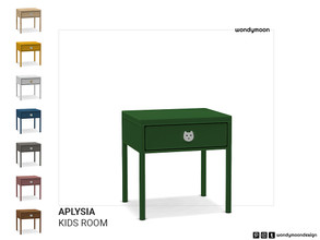 Sims 4 — Aplysia Bedside Table by wondymoon — Aplysia Kids Room - Bedside Table Wondymoon Sims 4 Creations | 2023