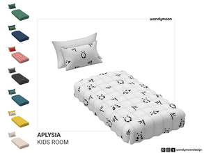 Sims 4 — Aplysia Blanket and Pillows by wondymoon — Aplysia Kids Room - Blanket and Pillows Wondymoon Sims 4 Creations |