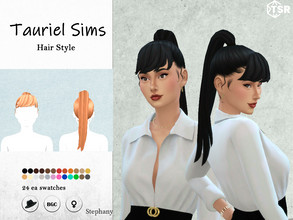 Sims 4 — Stephanhy-Hairstyle by taurielsims — All lods Hat compatible 24 ea swatches BGC