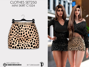 Sims 4 — Clothes SET250 - Mini Skirt C1034 by turksimmer — 10 Swatches Compatible with HQ mod Works with all of skins