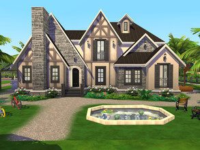 Sims 4 — Villa Megi ( No CC ) by gabi892 — Large family house on two floors. On the first floor there is an open concept
