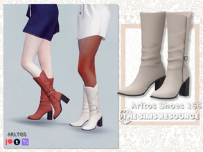 Sims 4 — Boots with decoration / 166 by Arltos — 15 colors. HQ compatible.