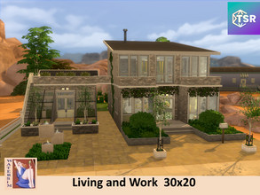 Sims 4 — ws Living and Work No CC by watersim44 — Welcome to this Living and Work House - No CC Living, Dining, Kitchen,