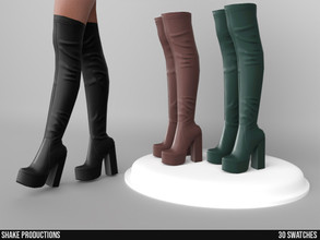 Sims 4 — High Heel Boots - S032314 by ShakeProductions — Shoes/High Heels-Boots HQ Compatible New Mesh All LODs 30 Colors
