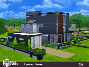 Sims 4 — Lamber House_No CC by evi — A family house spread in 3 floors and basement. Basement, Home cinema, guest room,