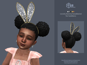 Sims 4 — Lovely Bunny headband for toddlers by sugar_owl — Lace rabbit ears with pearls for male and female sims. 4